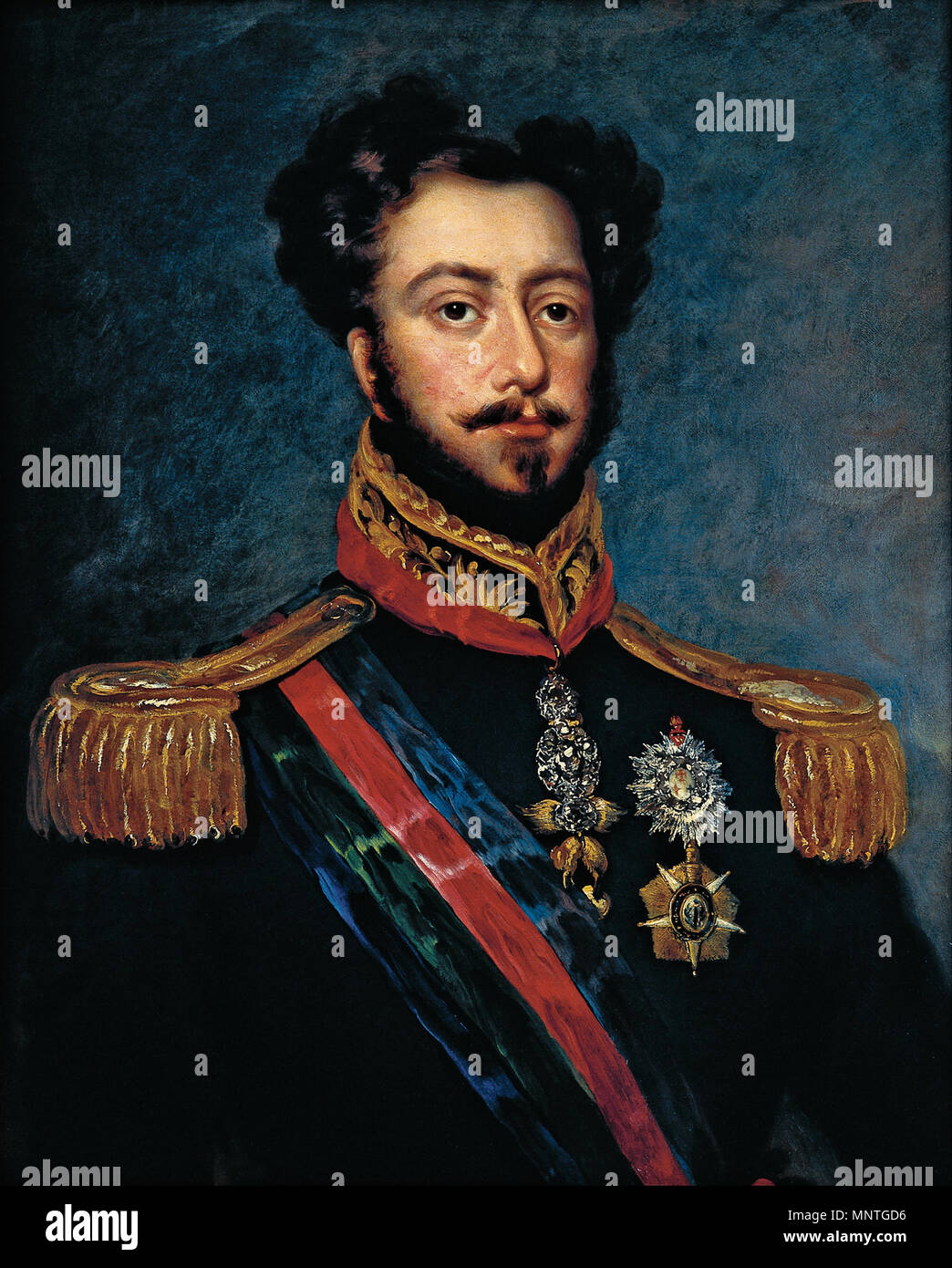 1018 Portrait of Dom Pedro, Duke of Bragança - Google Art Project edited Stock Photo