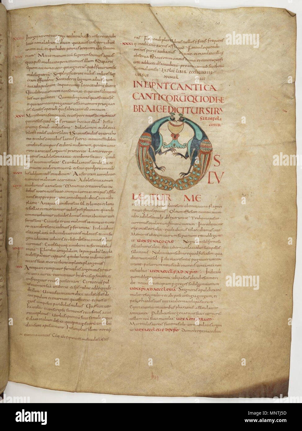 1026 Première Bible de Saint-Martial - f51r Stock Photo