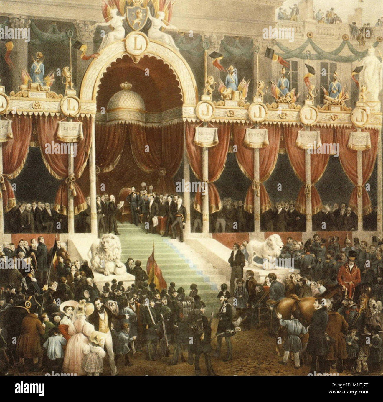 1027 Prestation de serment du roi Léopold Ier Stock Photo