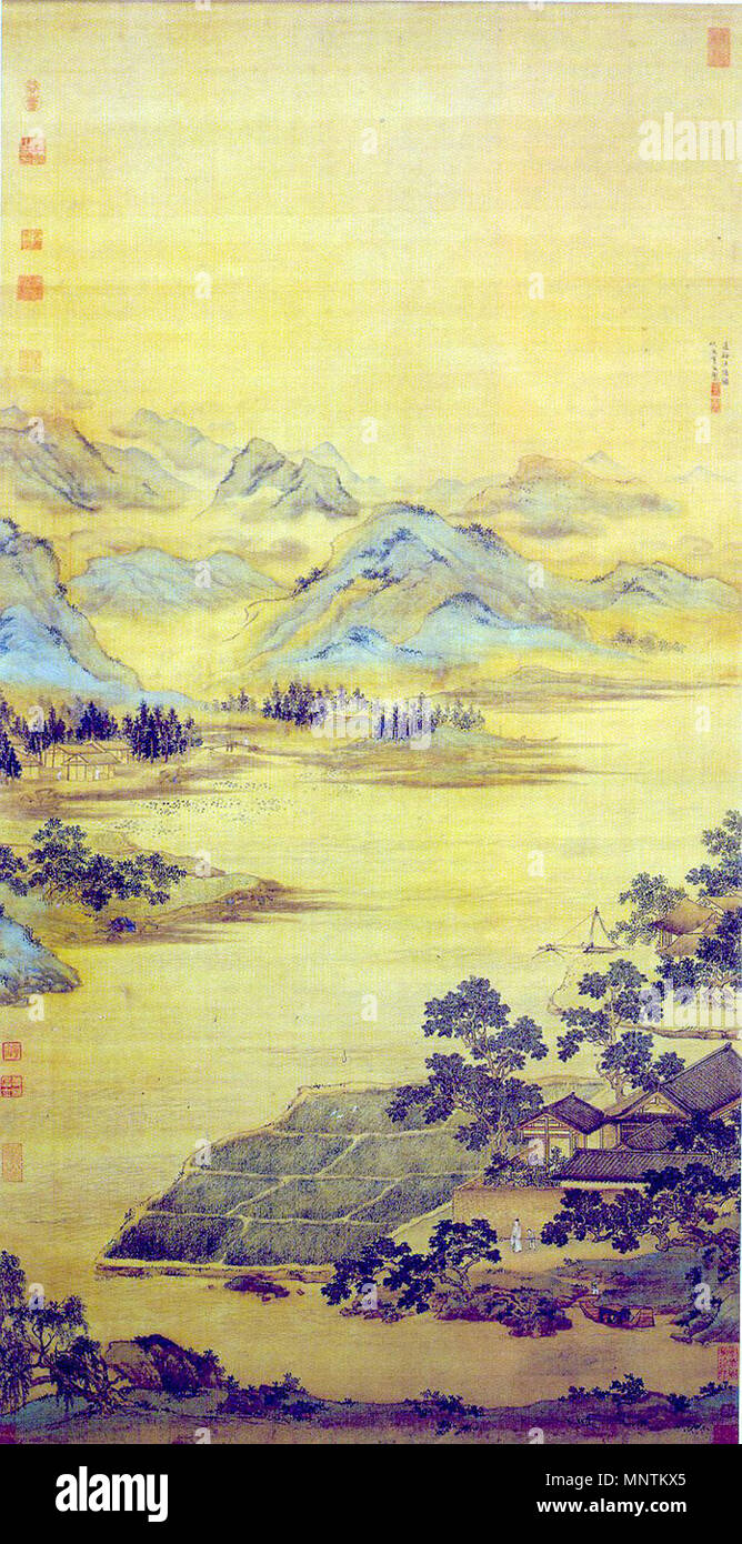 中文: [明] 仇英莲溪渔隐图(Fisherman Hermit by Qiu Ying 1494-1552