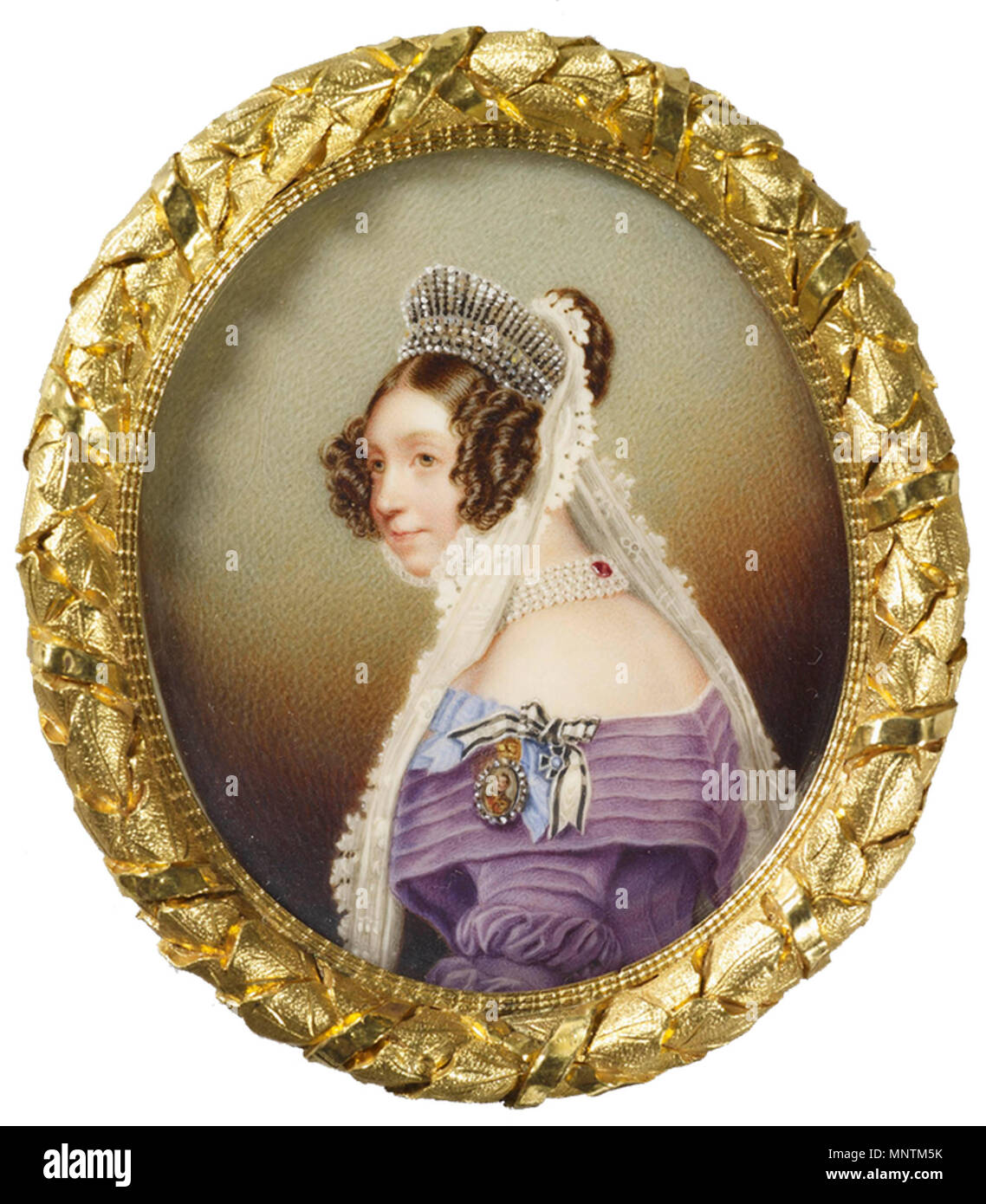 .  English: Frederica of Mecklenburg-Strelitz (1778-1841), Duchess of Cumberland, Queen of Hanover . 1846.   1035 Queen Frederica of Hannover Stock Photo