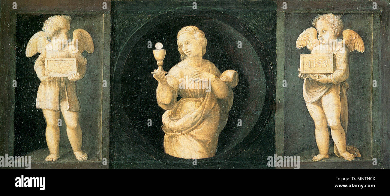 The Cardinal Values Raphael Raffaello Sanzio . Cardinal Virtues: Faith Raphael Oil on panel, 16 x ...