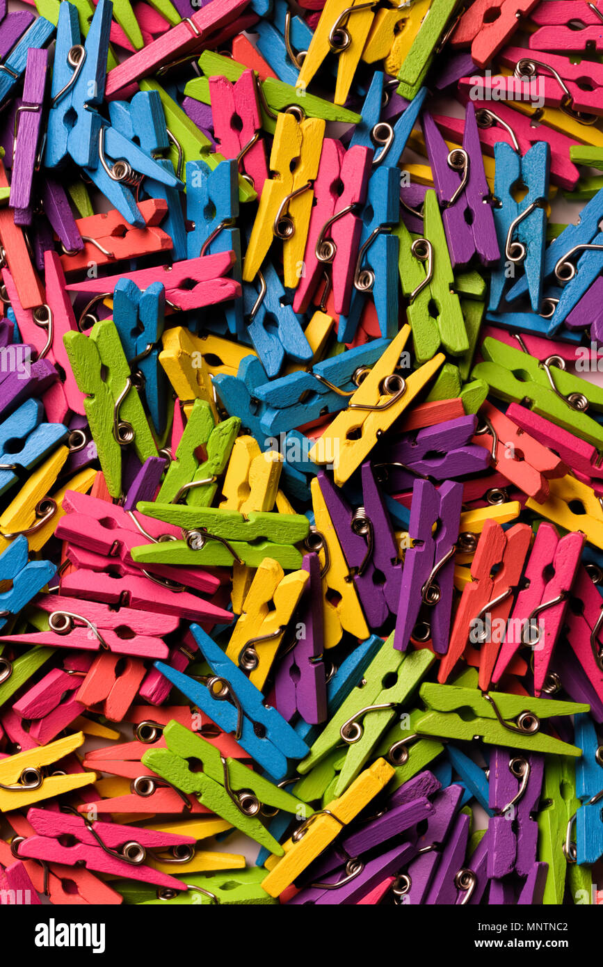 Colorful vivid clothespins Stock Photo Alamy