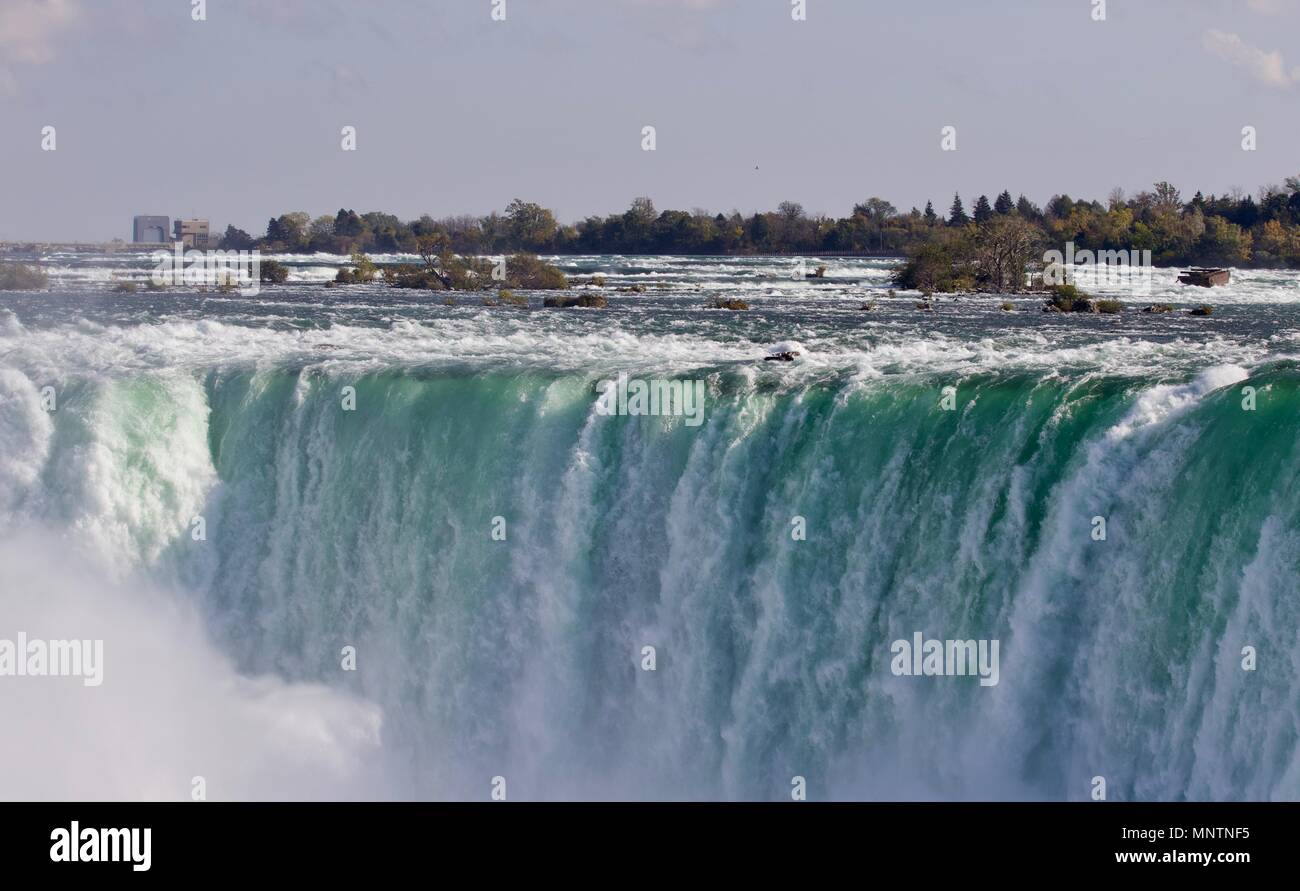 Picture with a powerful Niagara waterfall Stock Photo