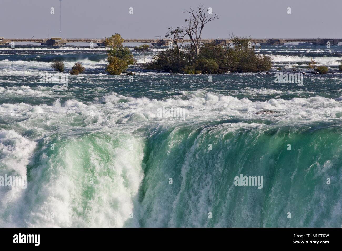 Background with a powerful Niagara waterfall Stock Photo