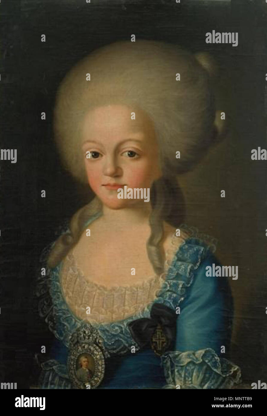 Portrait of Carlota Joaquina of Spain (1775-1830)   18th century.   1055 Retrato de D. Carlota Joaquina de Borbon Stock Photo