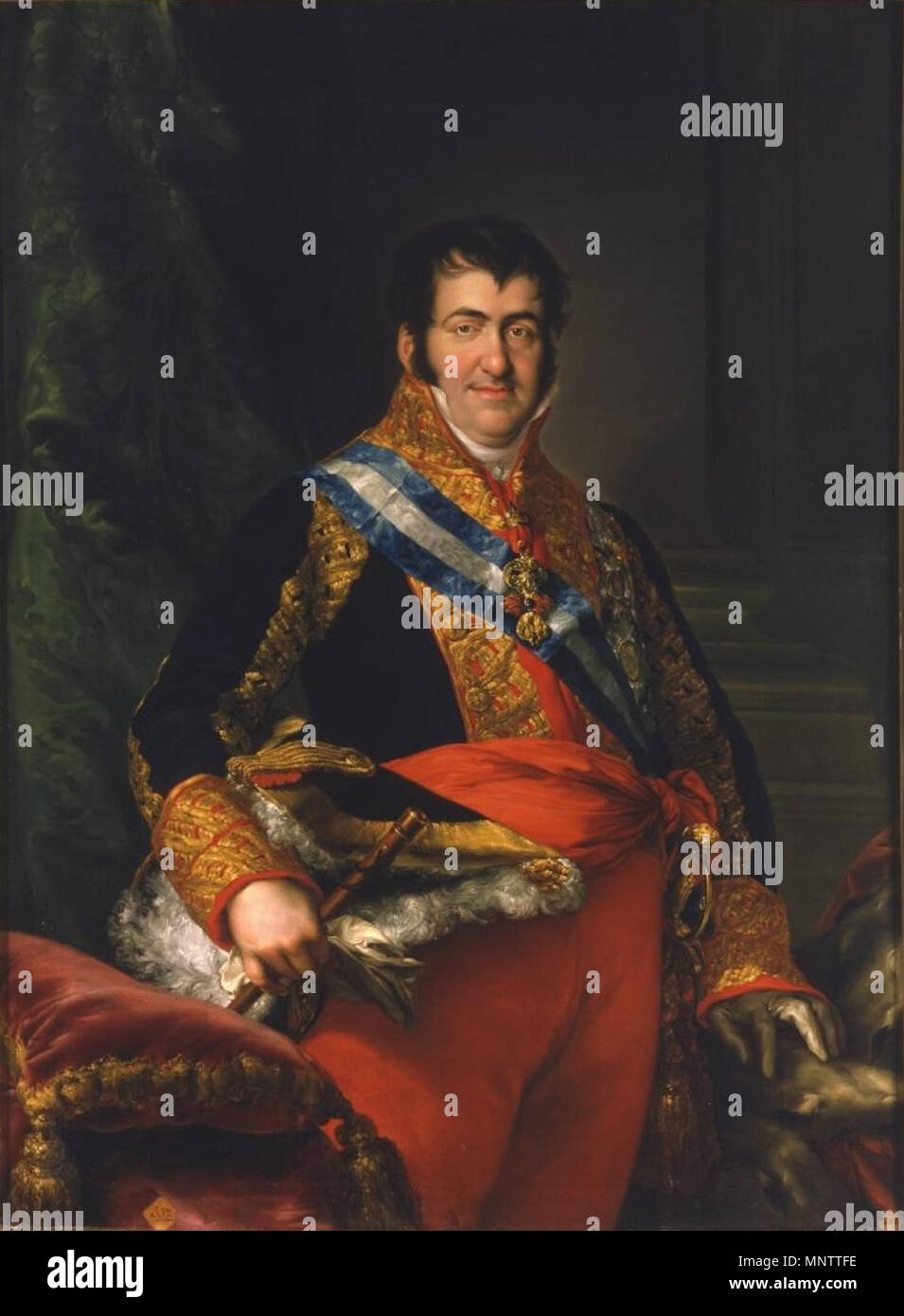1056 Retrato de Fernando VII (Luis López Piquer) Stock Photo