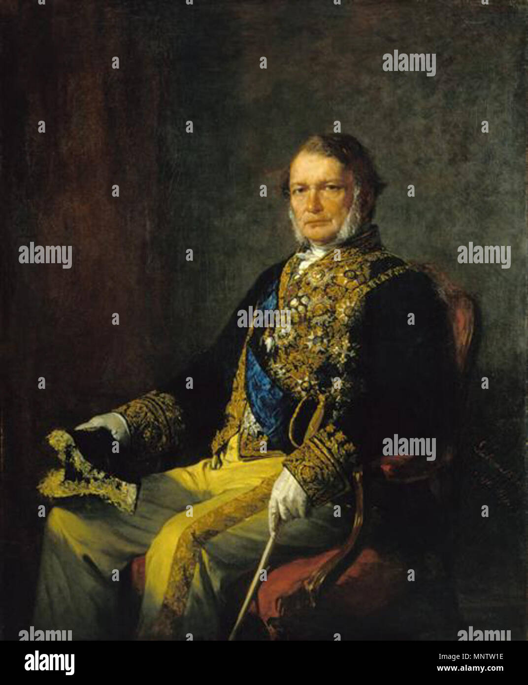 Retrato do Duque de Avila e Bolama   1880.   1058 Retrato do Duque de Avila e Bolama - Miguel Angelo Lupi - 1880 Stock Photo