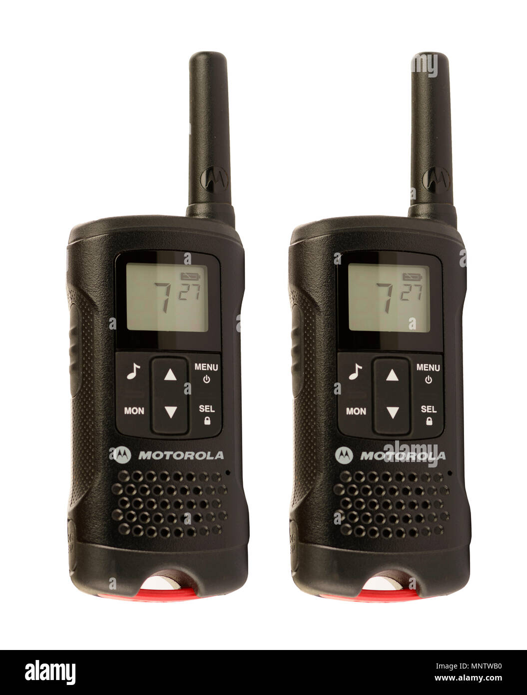 cut out image of a pair of motorola walkie talkies Stock Photo