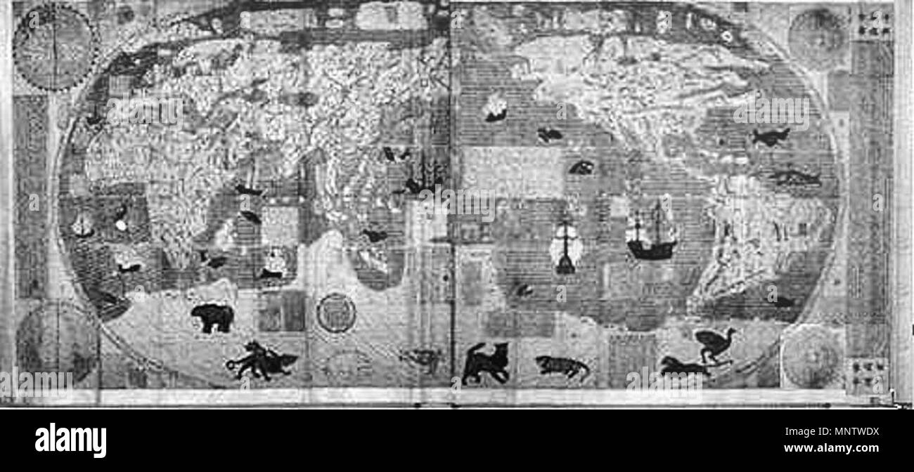 . English Ricci map 1602 . 1602. Matteo Ricci 1060 Ricci map 1602 Stock Photo Alamy