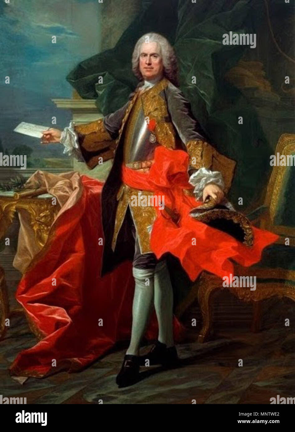 English: Portrait of Ricardo Wall y Devreux, Prime Minister of Spain under  Ferdinand VI and Charles III. 1753. Jean-Baptiste Van Loo 1060 Ricardo Wall  y Devreux Stock Photo - Alamy