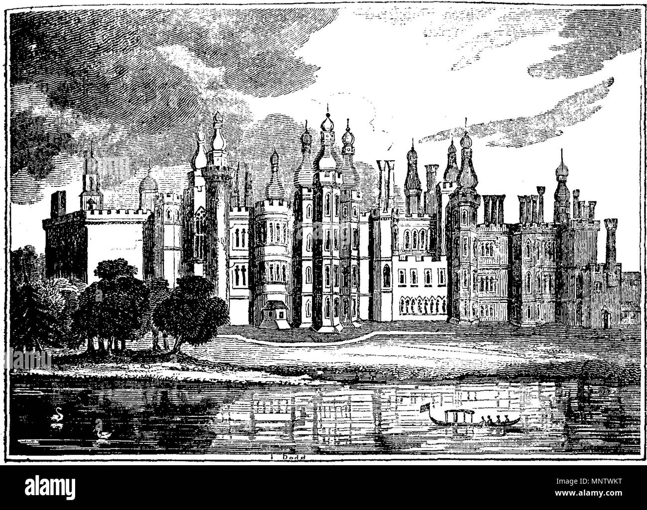 . English: Richmond Palace 1828 . This file is lacking author information. 1061 Richmond Palace Stock Photo