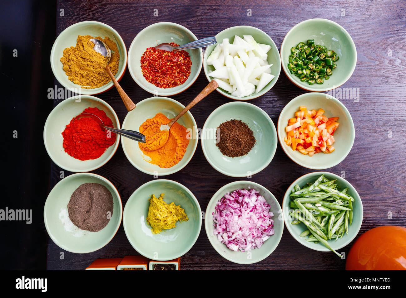 Spices cooking ingredients for making curry Stock Photo Alamy