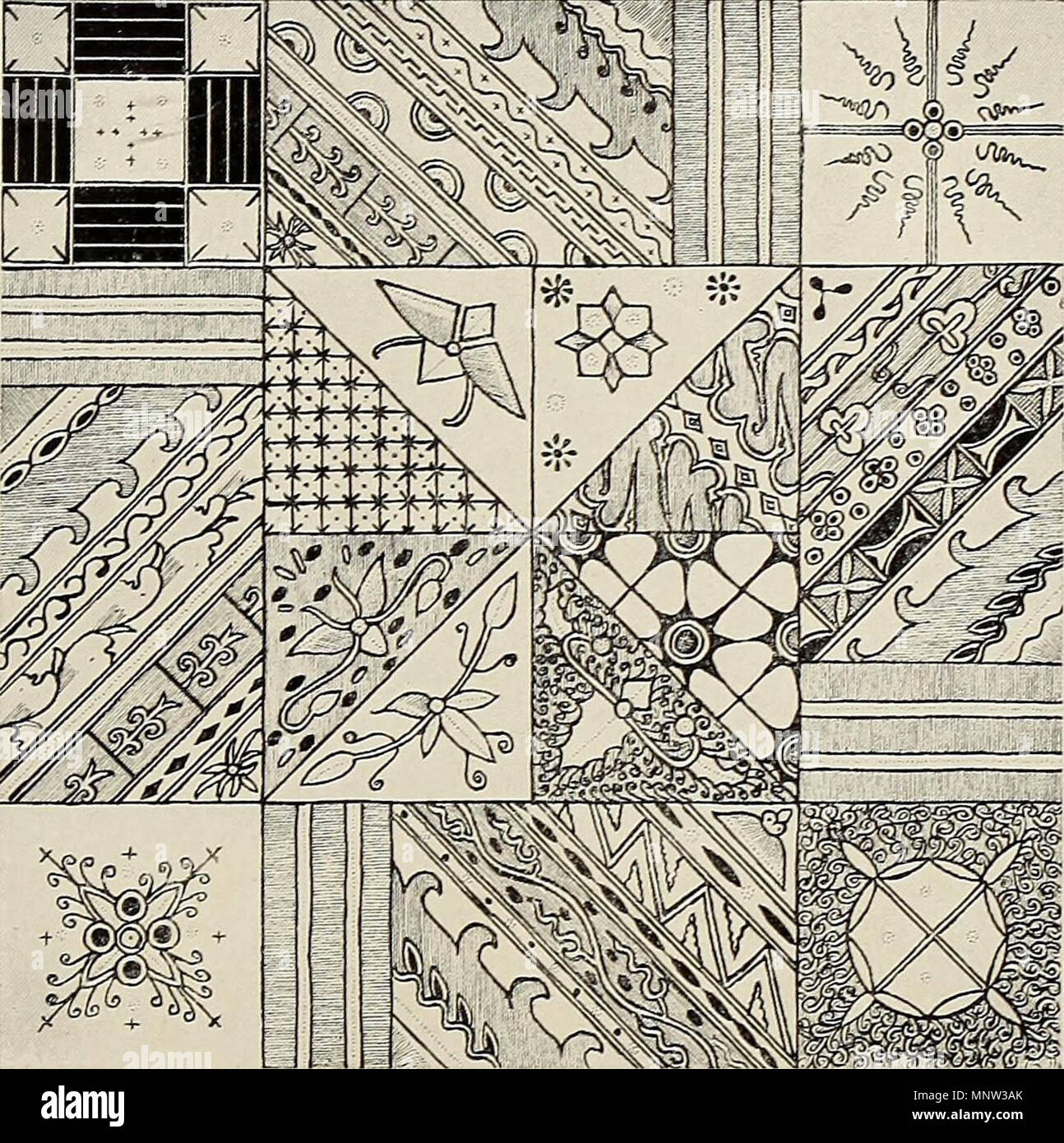 "De inlandsche kunstnijverheid in Nederlandsch Indië" (1912) Stock Photo
