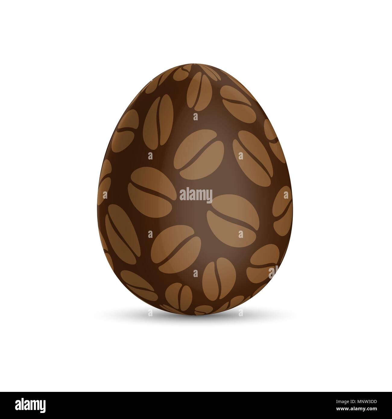 Easter egg with a pattern of coffee beans Stock Vector