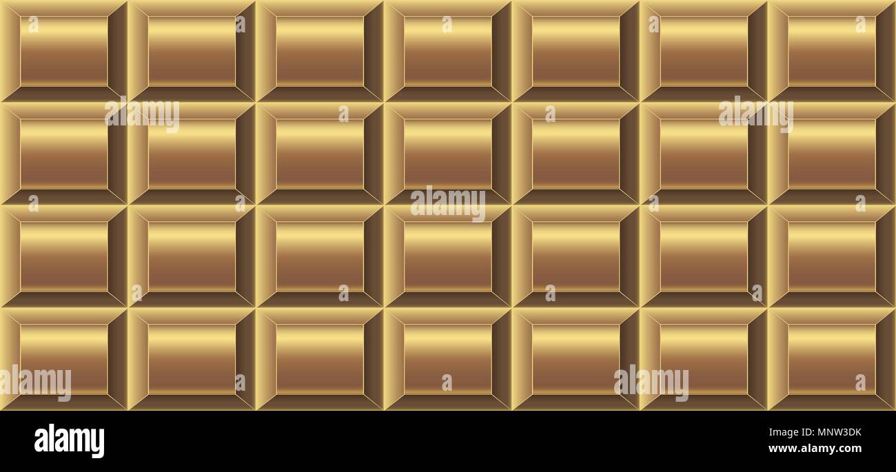 Gold chocolate tile. Seamless pattern of golden chocolate Stock Vector ...