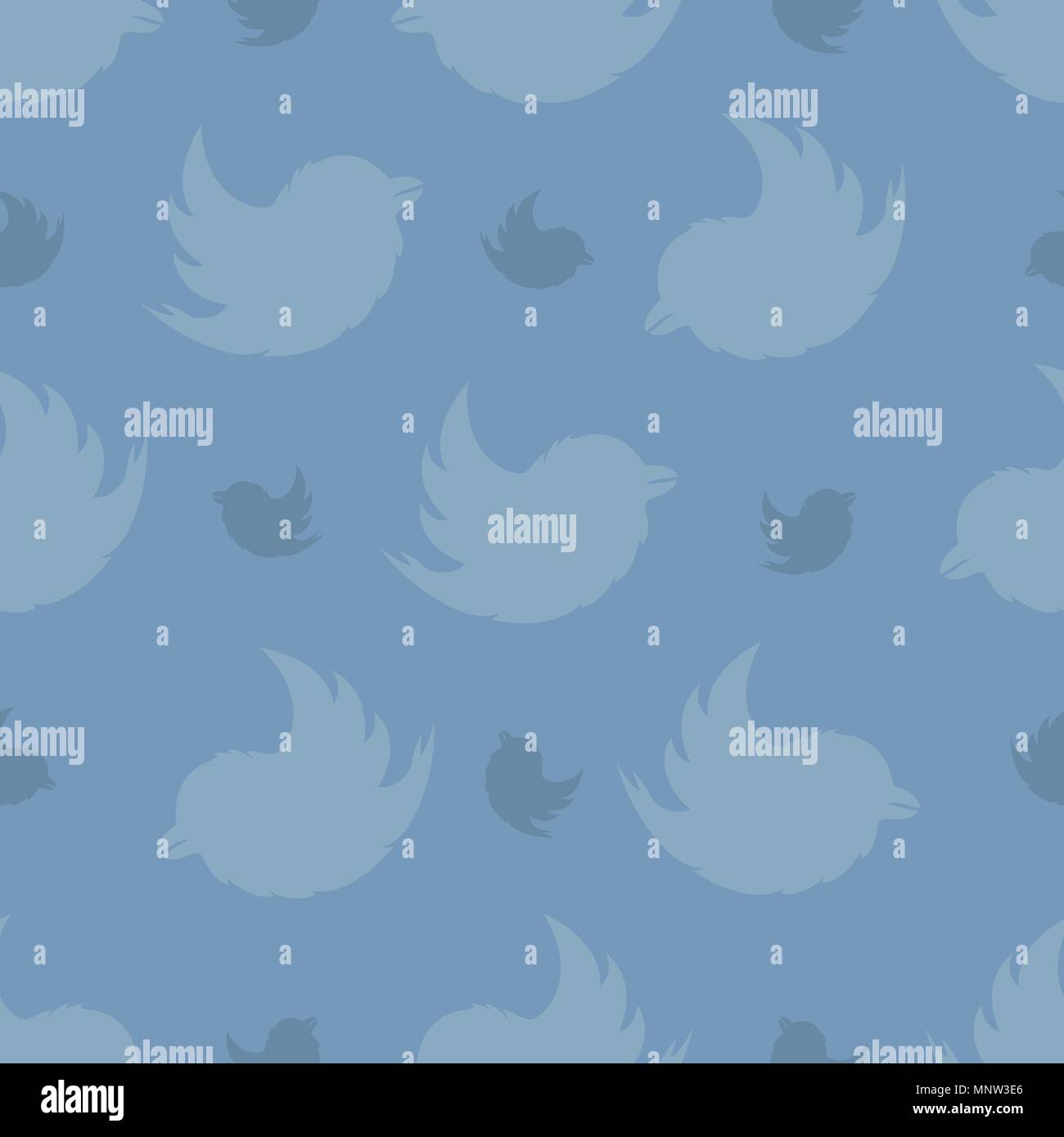 Seamless pattern from birds on a pastel blue background. The Bullfinch Pattern Stock Vector