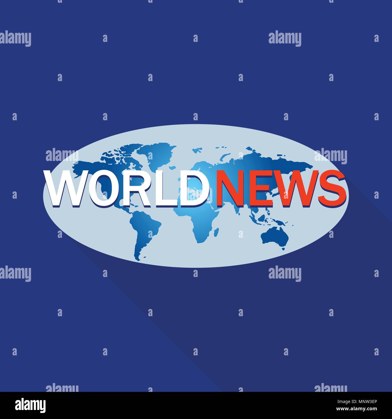 World news program logo, flat style Stock Vector Image & Art Alamy