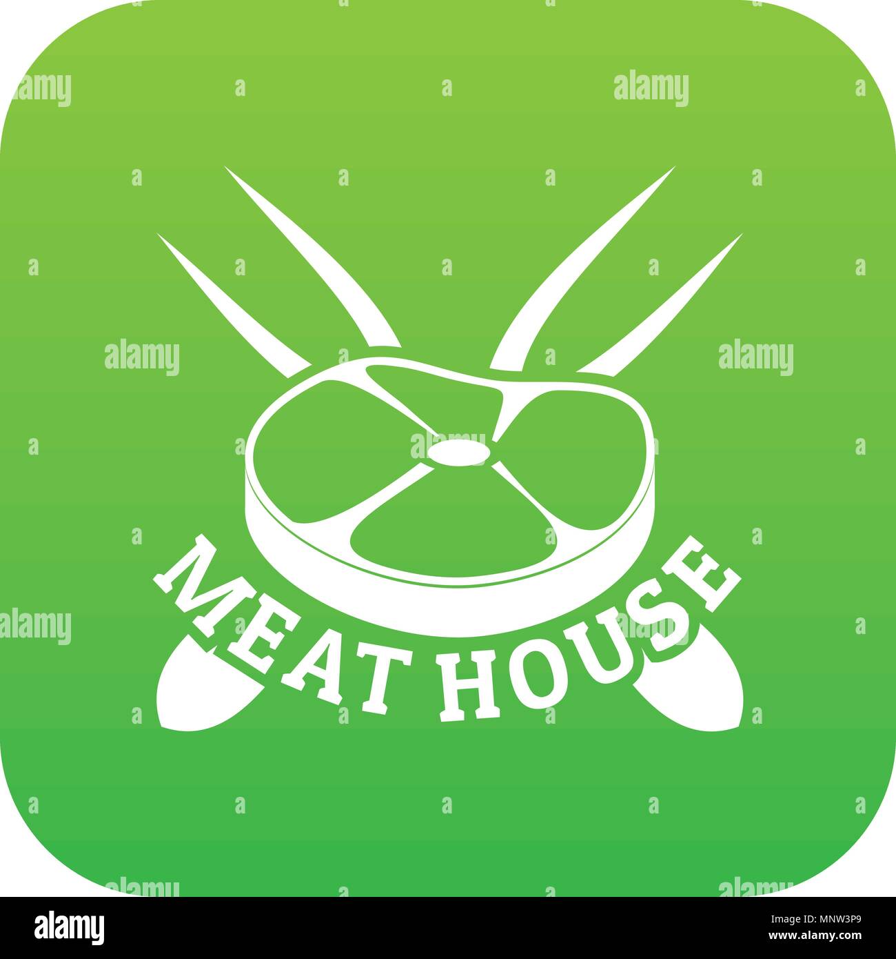 Meat house icon green vector Stock Vector Image & Art - Alamy