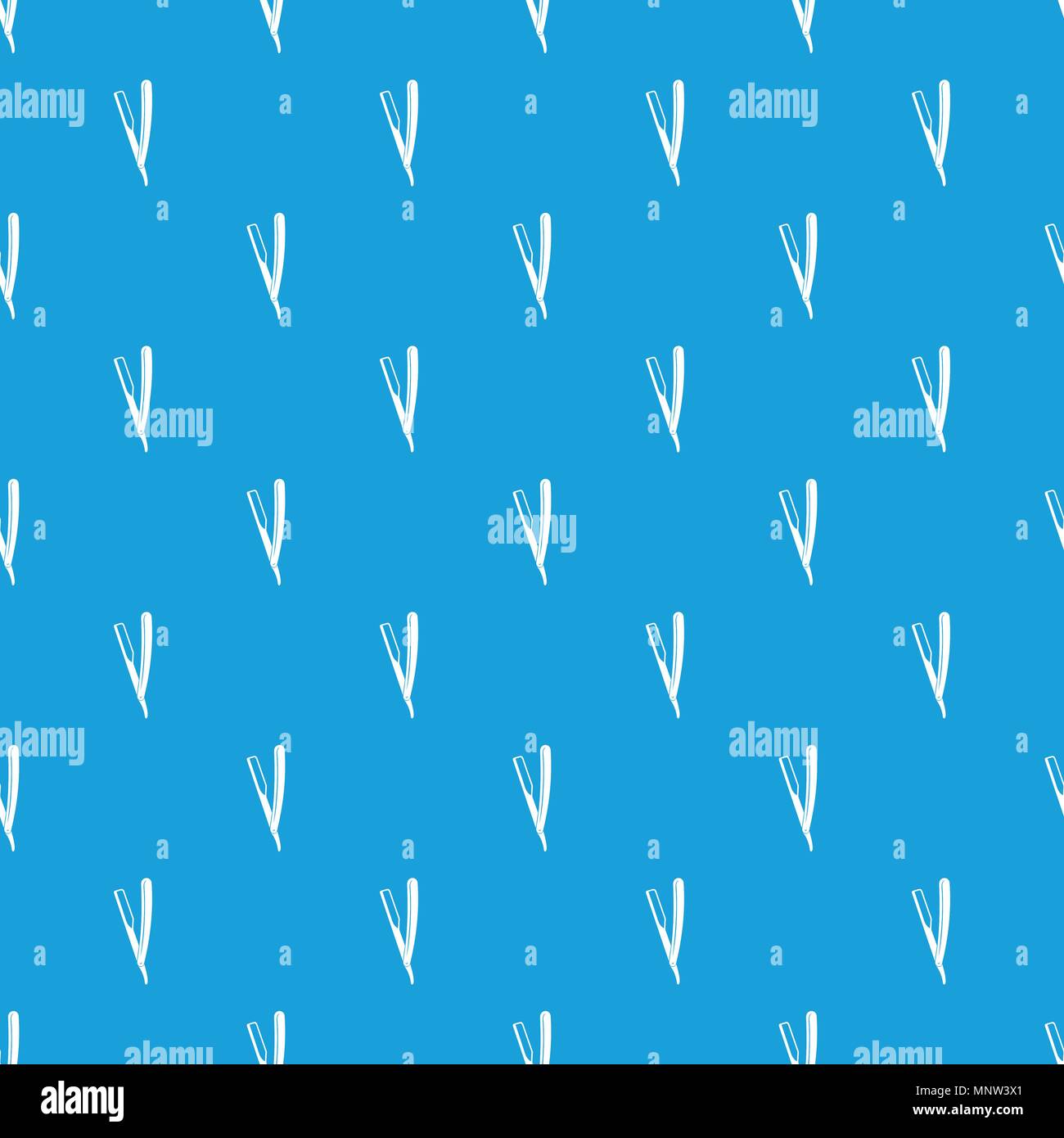 Razor pattern vector seamless blue Stock Vector