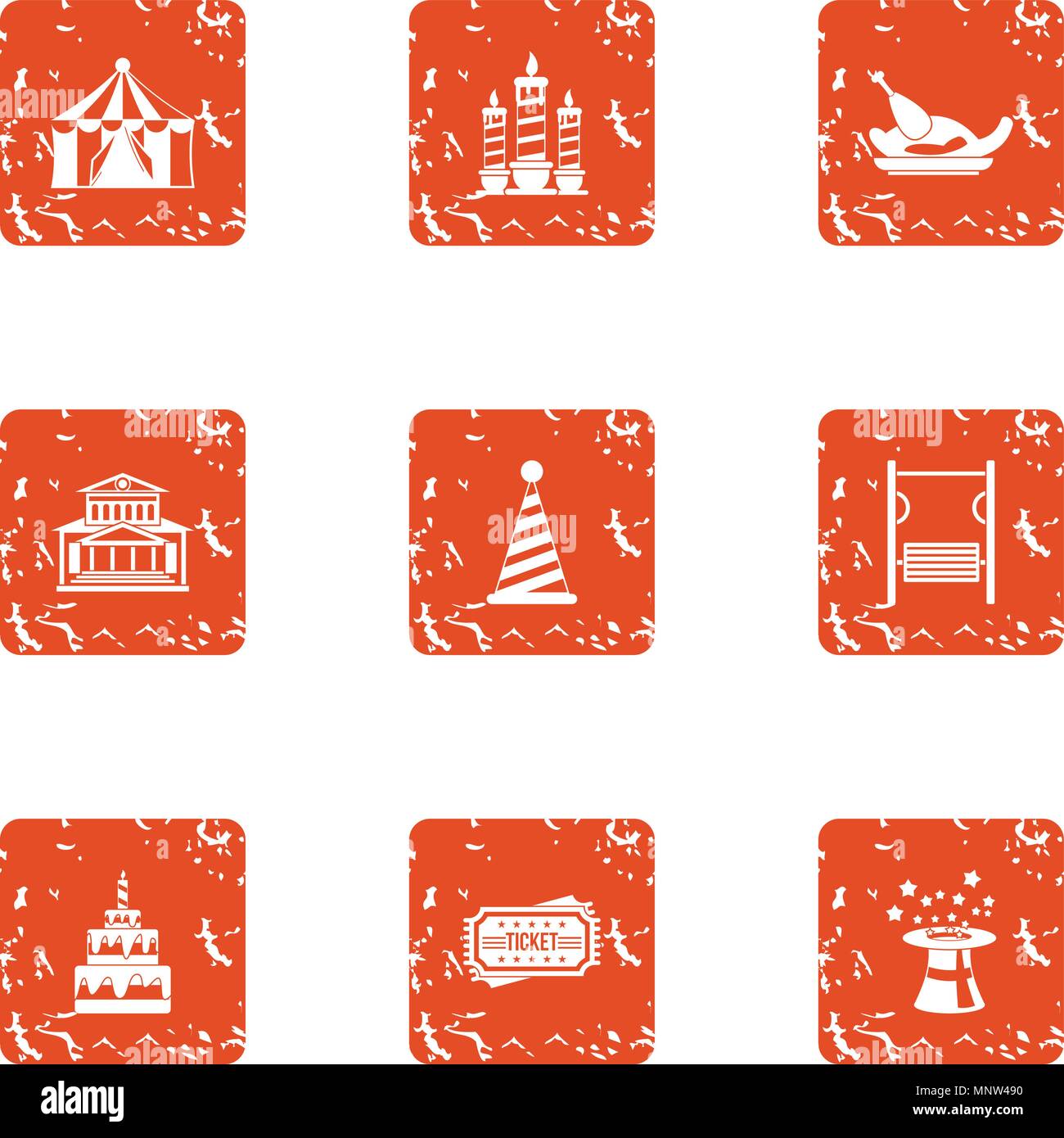 Major holiday icons set, grunge style Stock Vector Image & Art - Alamy