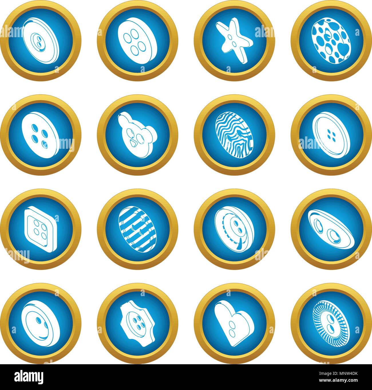 Clothes button icons set, simple style Stock Vector Image & Art - Alamy