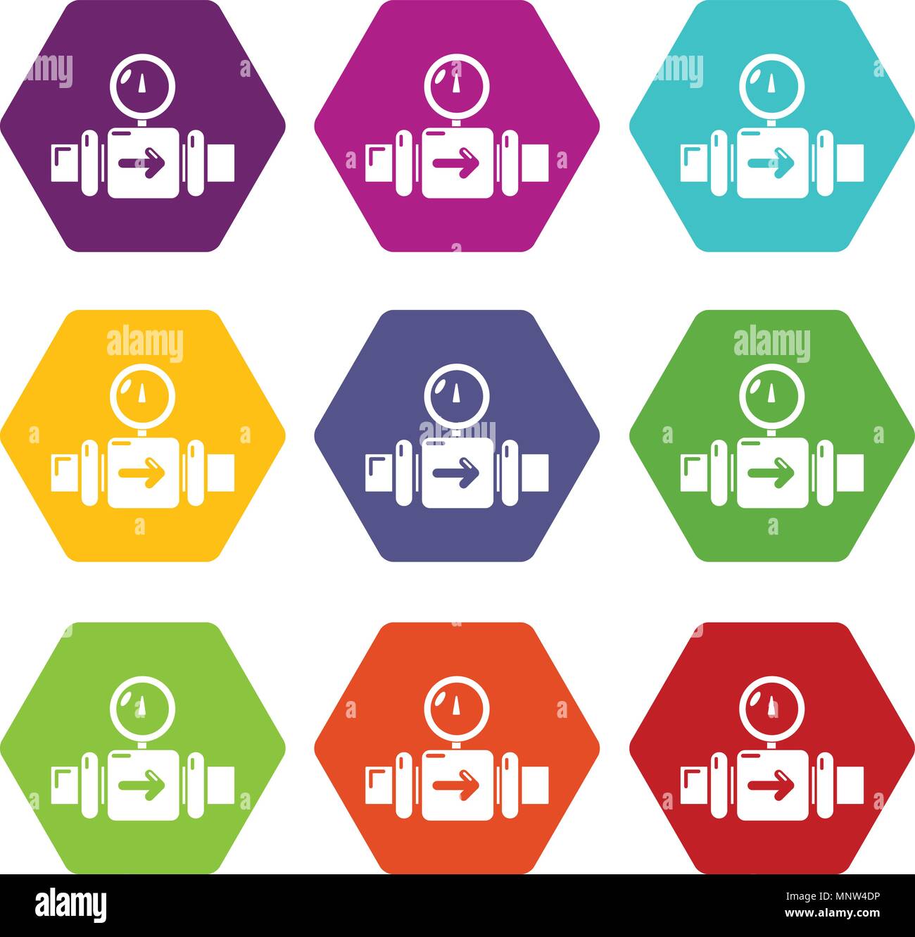 Pressure sensor icons set 9 vector Stock Vector Image & Art - Alamy