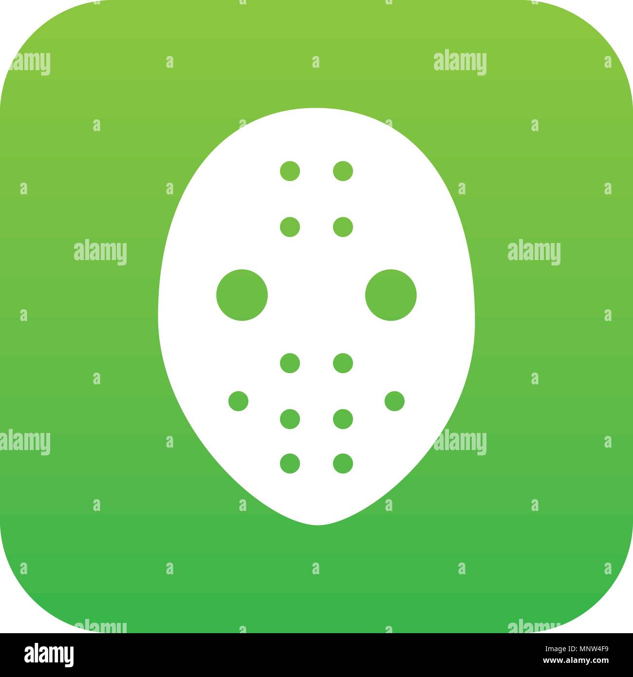 Hockey goalkeeper helmet icon green vector Stock Vector Image & Art - Alamy