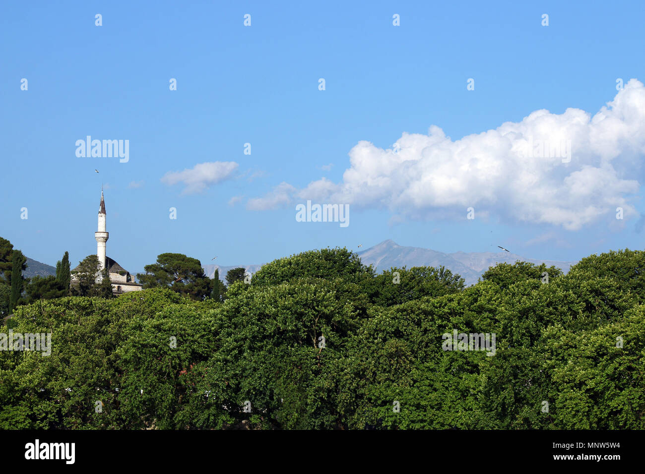 Aslan Pasha mosque Ioannina Greece landscape Stock Photo