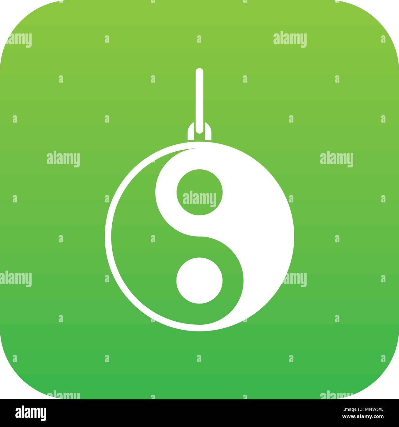 Yin Yang symbol icon digital green Stock Vector Image & Art - Alamy