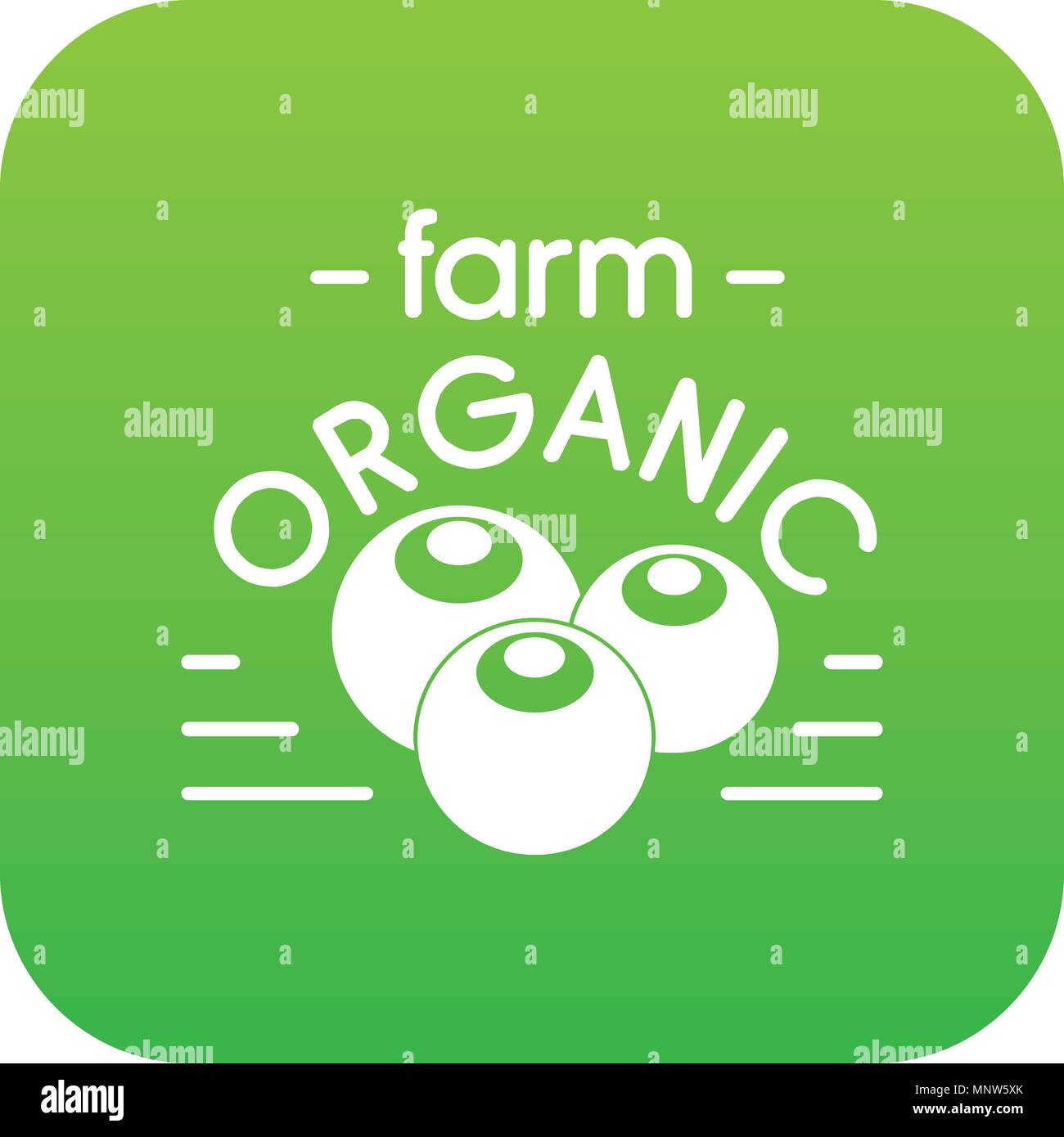 Organic farm icon green vector Stock Vector Image & Art - Alamy