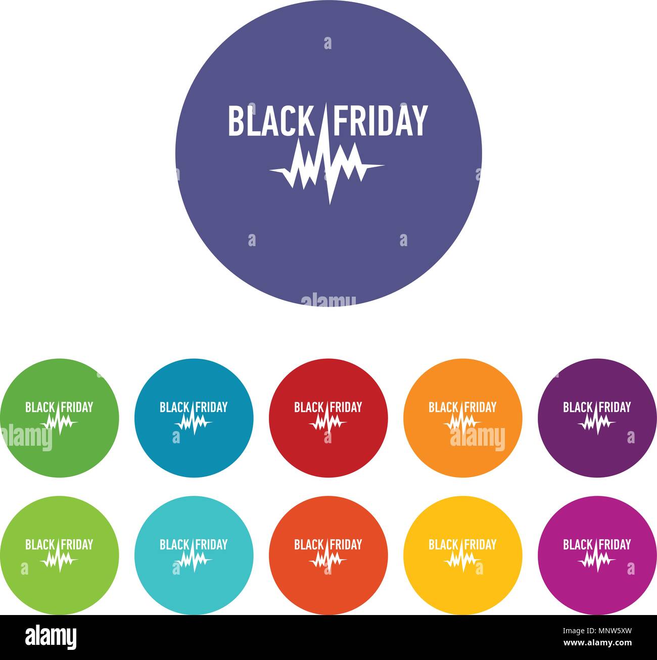 Black friday pulse icon, simple style Stock Vector