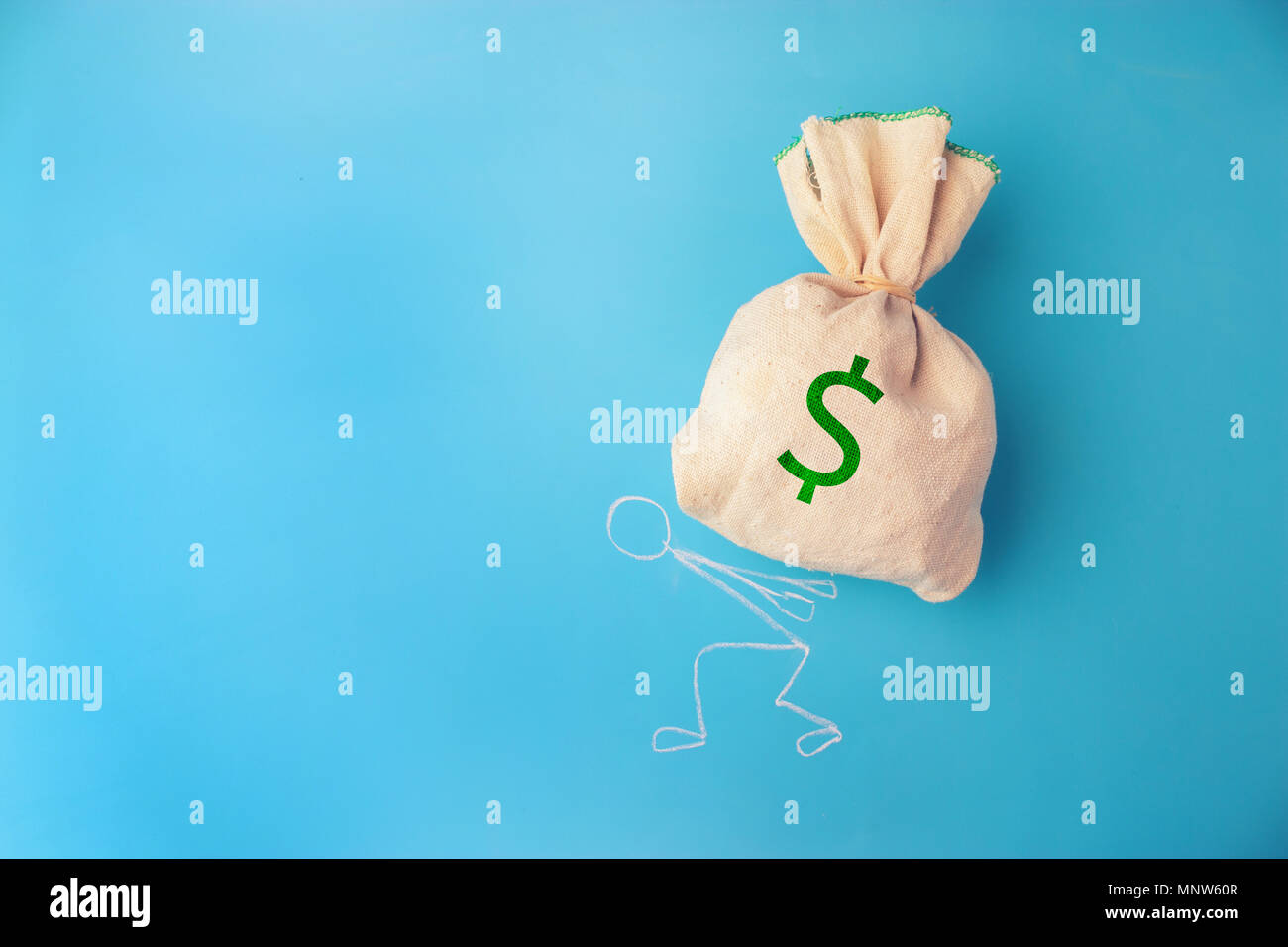 sketch of a Businessman carrying a money bag with US dollar sign Stock ...