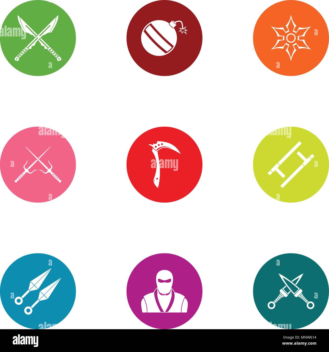 Covert operation icons set, flat style Stock Vector Image & Art - Alamy