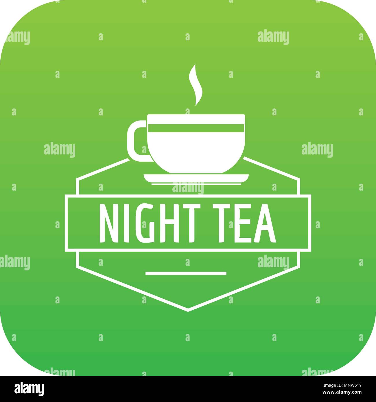 Cup tea icon green vector Stock Vector Image & Art - Alamy