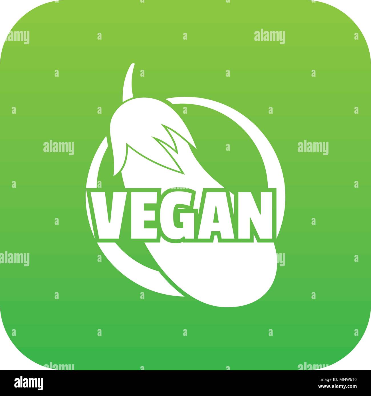 Vegan icon green vector Stock Vector Image & Art - Alamy