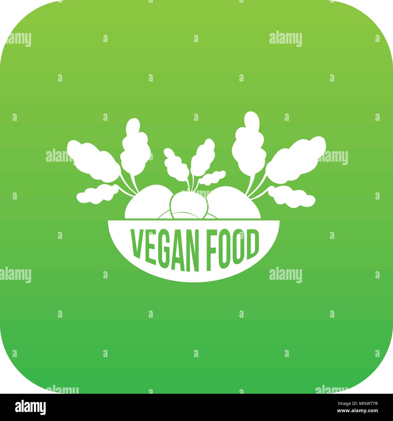 Vegan food icon green vector Stock Vector Image & Art - Alamy