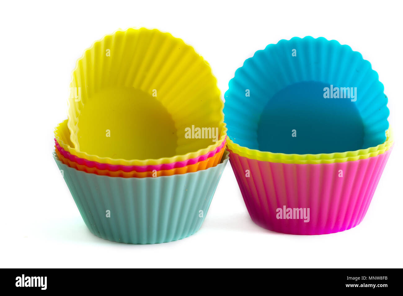 Colorful cupcake silicon molds Stock Photo Alamy