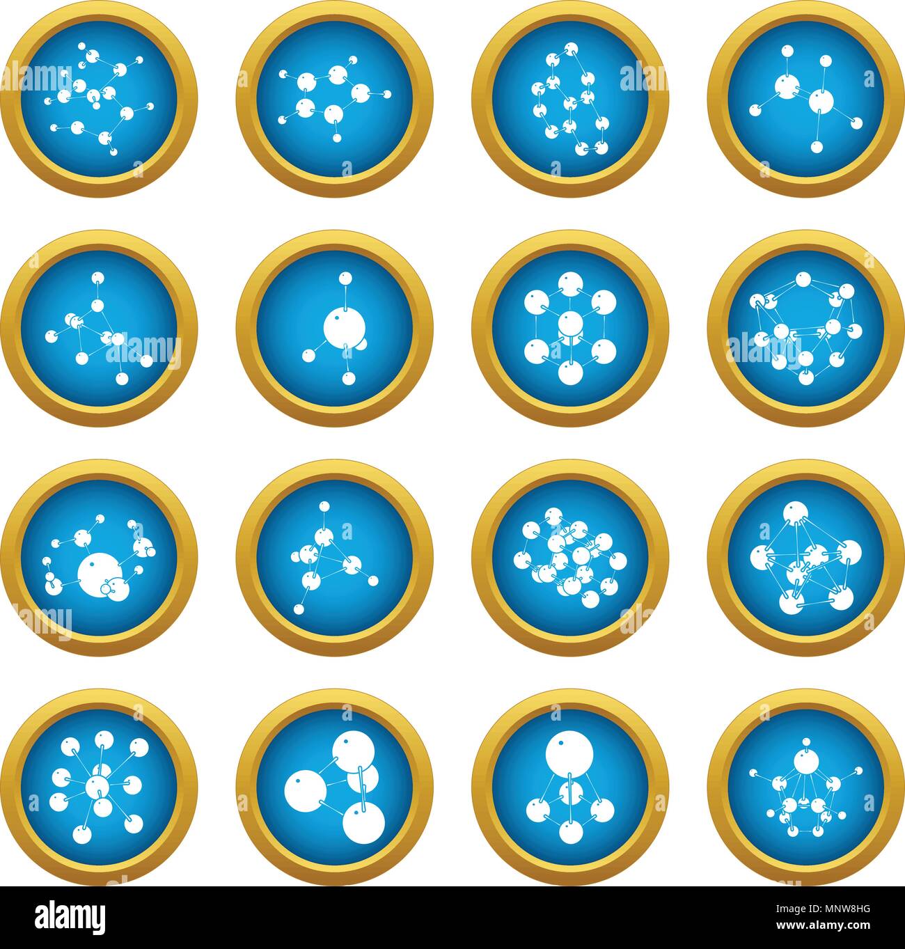 Molecule icons set, simple style Stock Vector Image & Art - Alamy