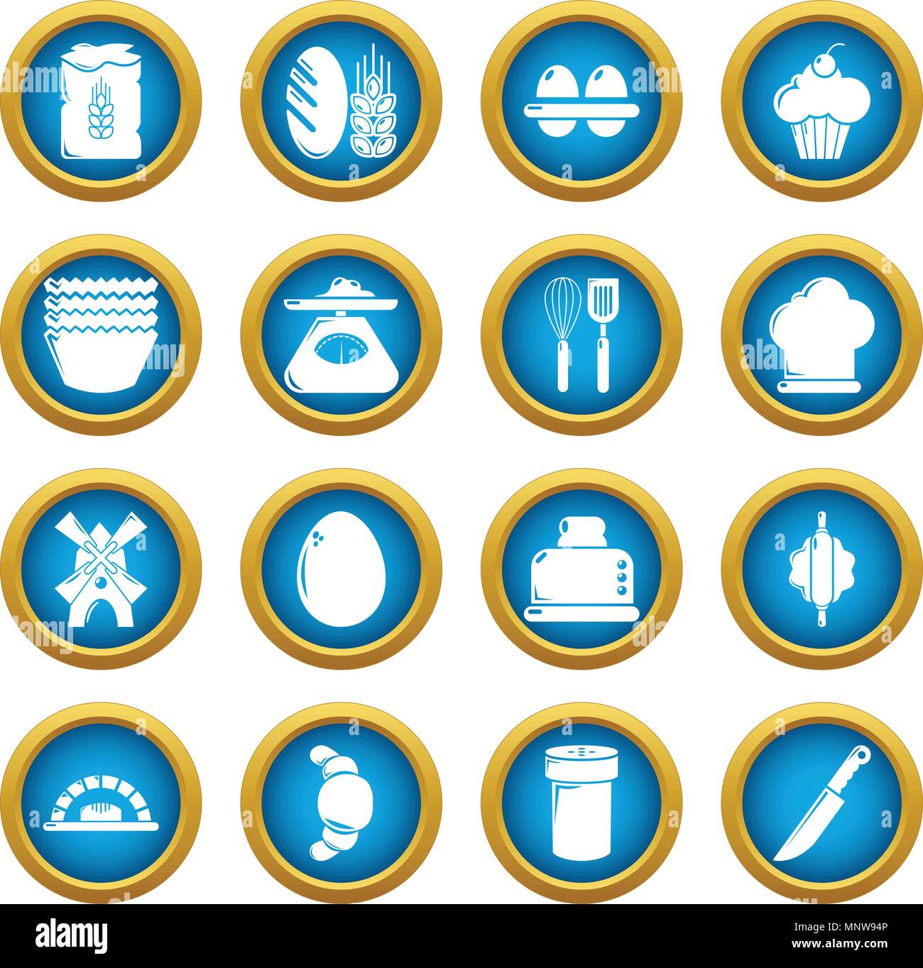 Bakery icons set, simple style Stock Vector Image & Art - Alamy