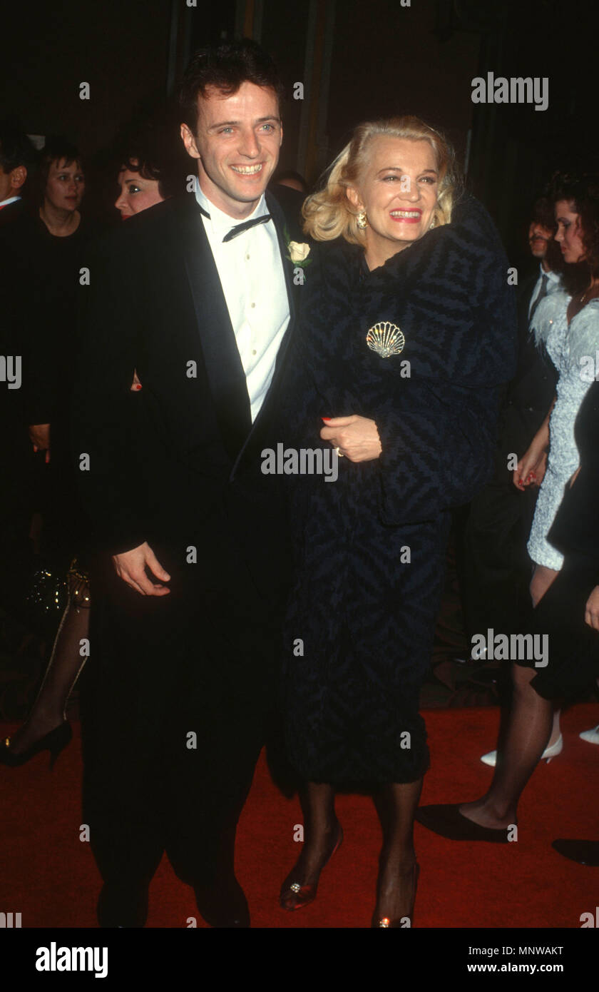 LOS ANGELES, CA - JANUARY 13: (L-R) Actor Aidan Quinn and actress Gena Rowlands attend the 12th Annual National CableACE Awards on January 13, 1991 at the Wiltern Theatre in Los Angeles, California. Photo by Barry King/Alamy Stock Photo Stock Photo