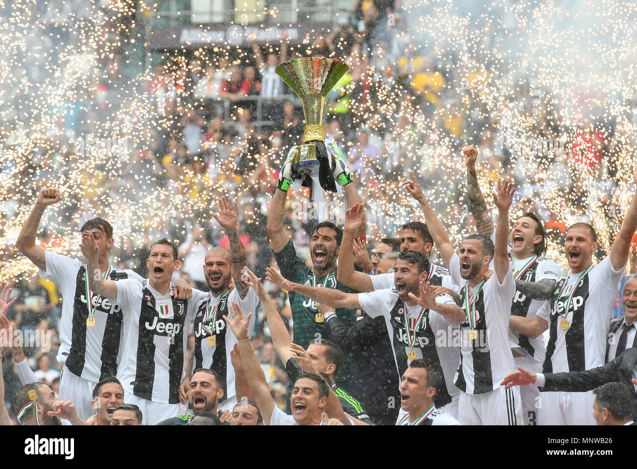 Juventus 2017-18 Serie A Championship Celebrat
