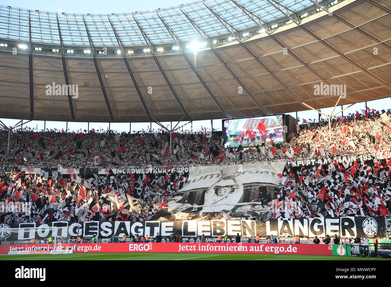 19 May 2018 Germany Berlin Dfb Pokal Finals Fc Bayern Munich Vs Eintracht Frankfurt At Olympiastadion Berlin Eintracht Frankfurt S Fans Photo Arne Dedert Dpa Stock Photo Alamy