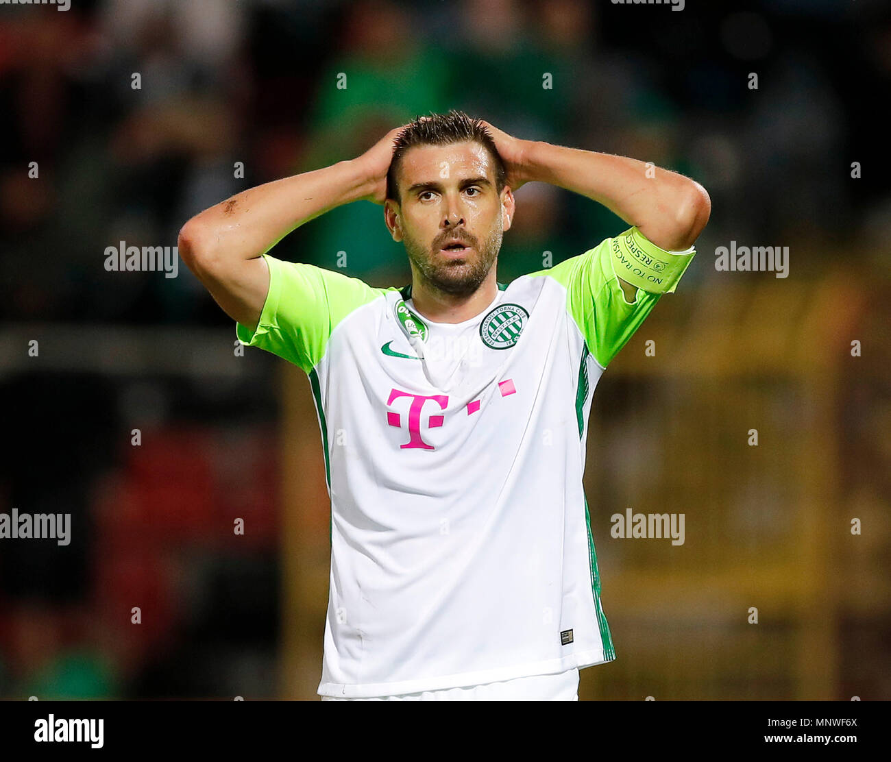 Carlos Auzqui of Ferencvarosi TC reacts during the Hungarian OTP Bank  News Photo - Getty Images