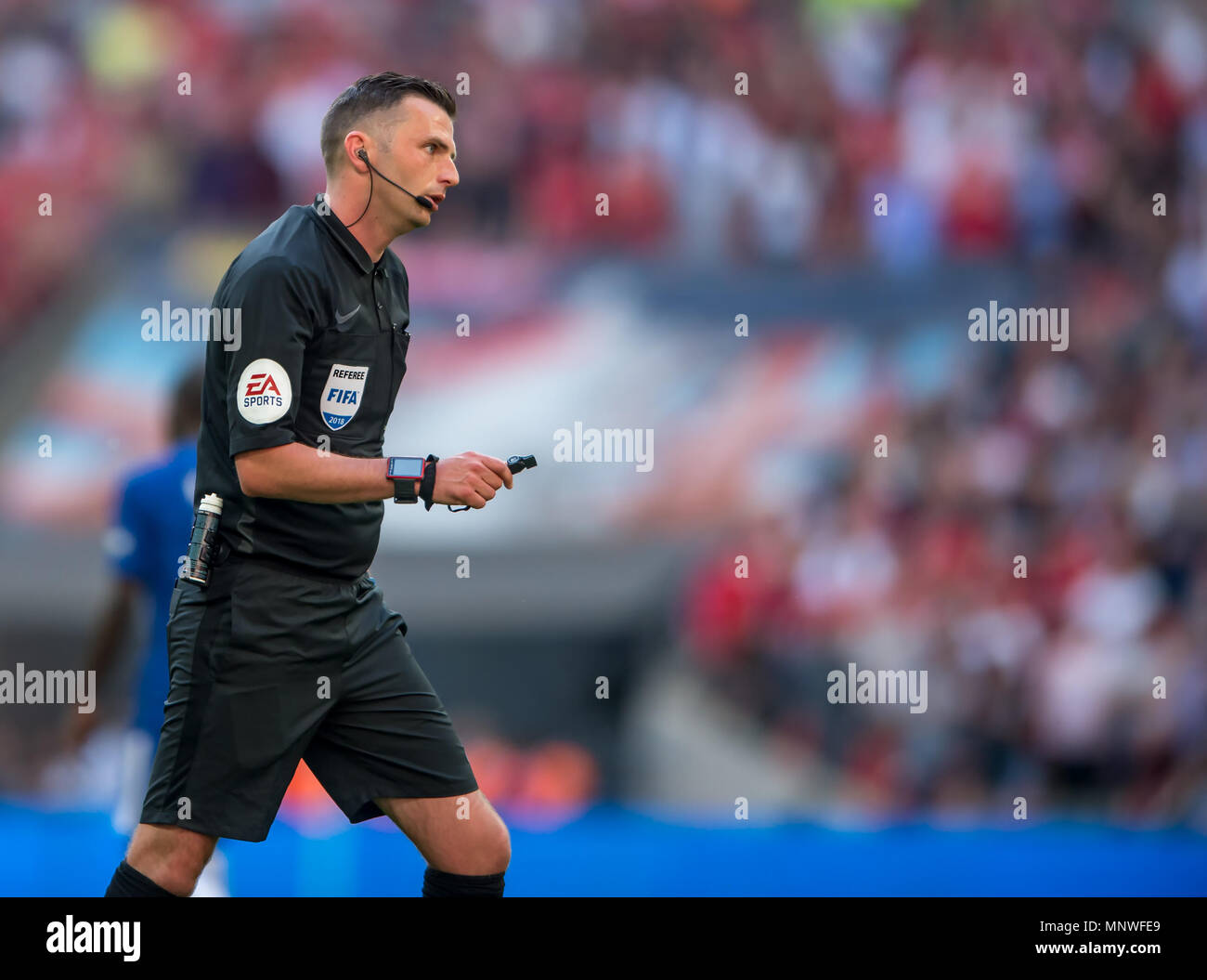 Match referee Michael Oliver during the The FA Cup Final match between