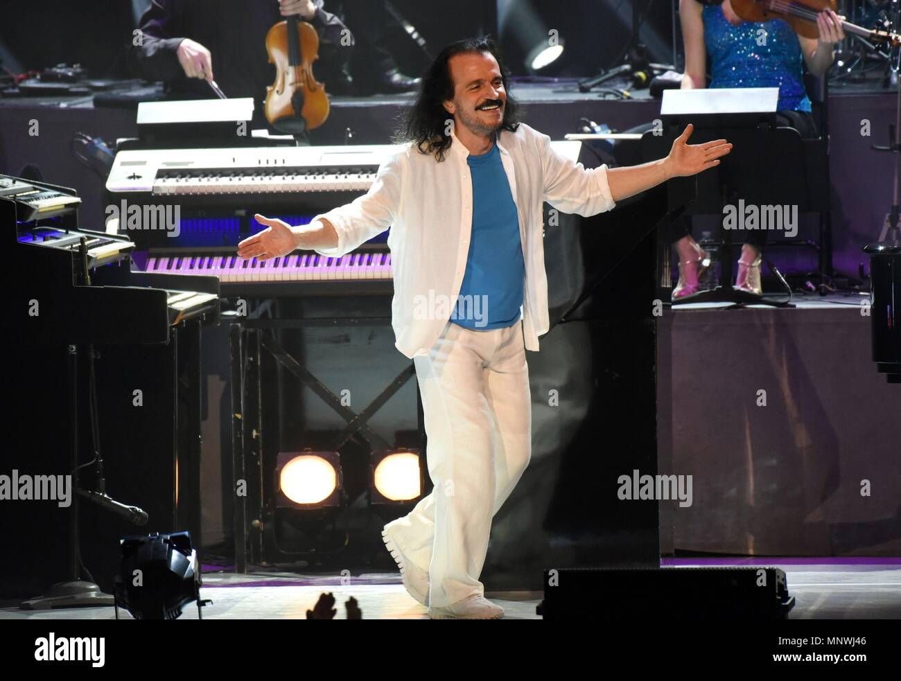Yanni 25 acropolis anniversary concert tour hires stock photography