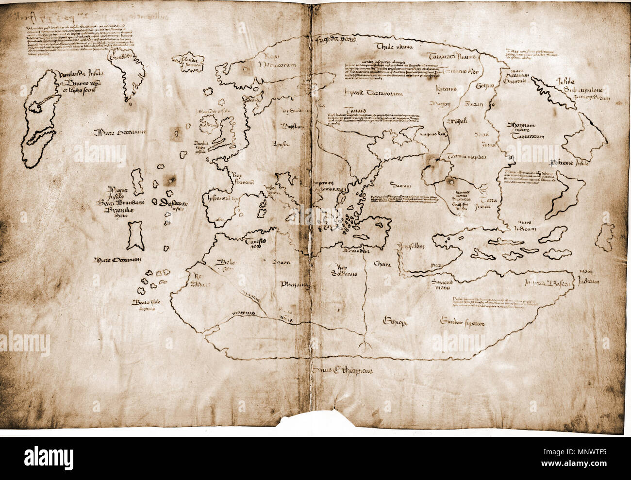 7 September 2007. Yale University Press 1239 Vinland Map HiRes Stock Photo