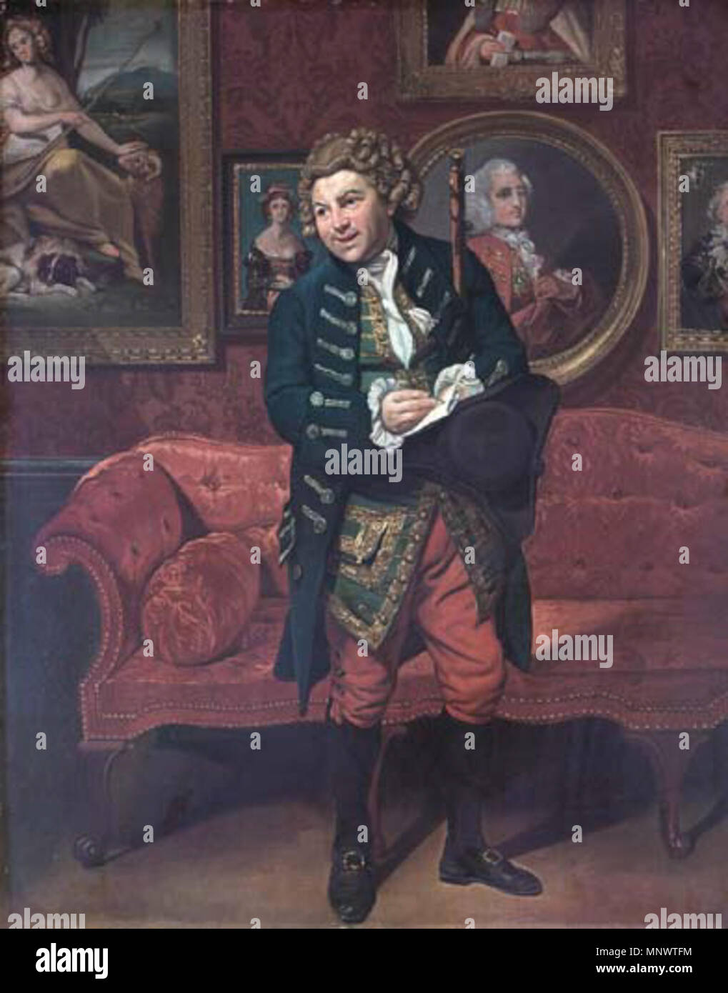 .  English: Robert Baddeley as Moses in Sheridan's The School for Scandal . circa 1781.   1066 Robert Baddeley as Moses in Sheridan's 'The School for Scandal' c1781, by Johann Zoffany Stock Photo