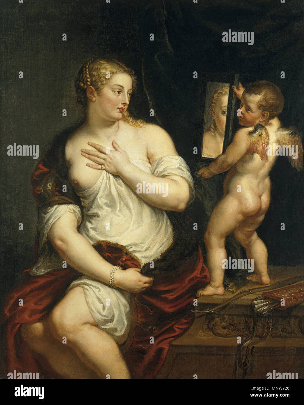 Venus and Cupid   circa 1606-1611.   1077 Peter Paul Rubens - Venus and Cupid - Google Art Project Stock Photo