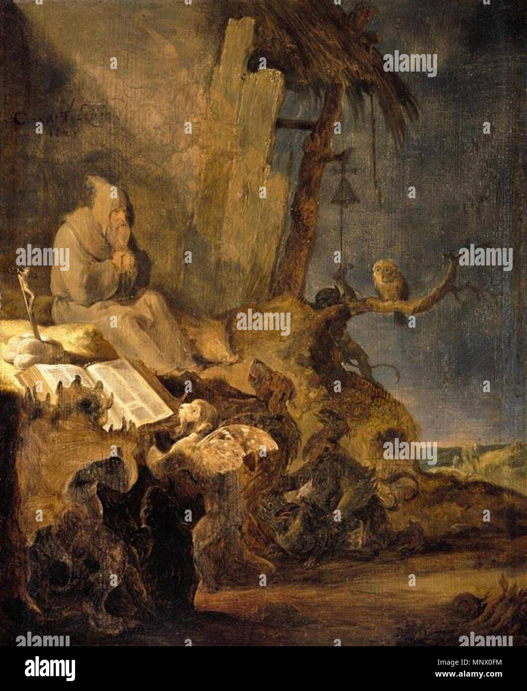 English The Temptation of St Anthony 1629. 1083 Saftleven Temptation